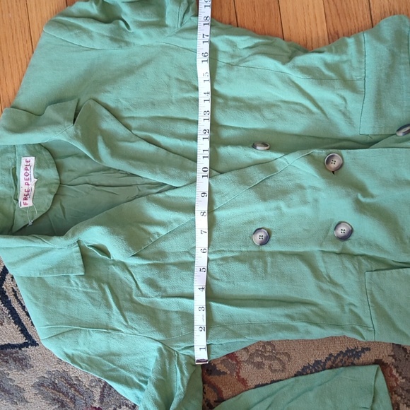 NWOT Free People Olivia blazer in green size small - Picture 3 of 8